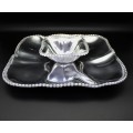 1176 - SQUARE BEADED CHIP AND DIP W/SQ BEADED BOWL